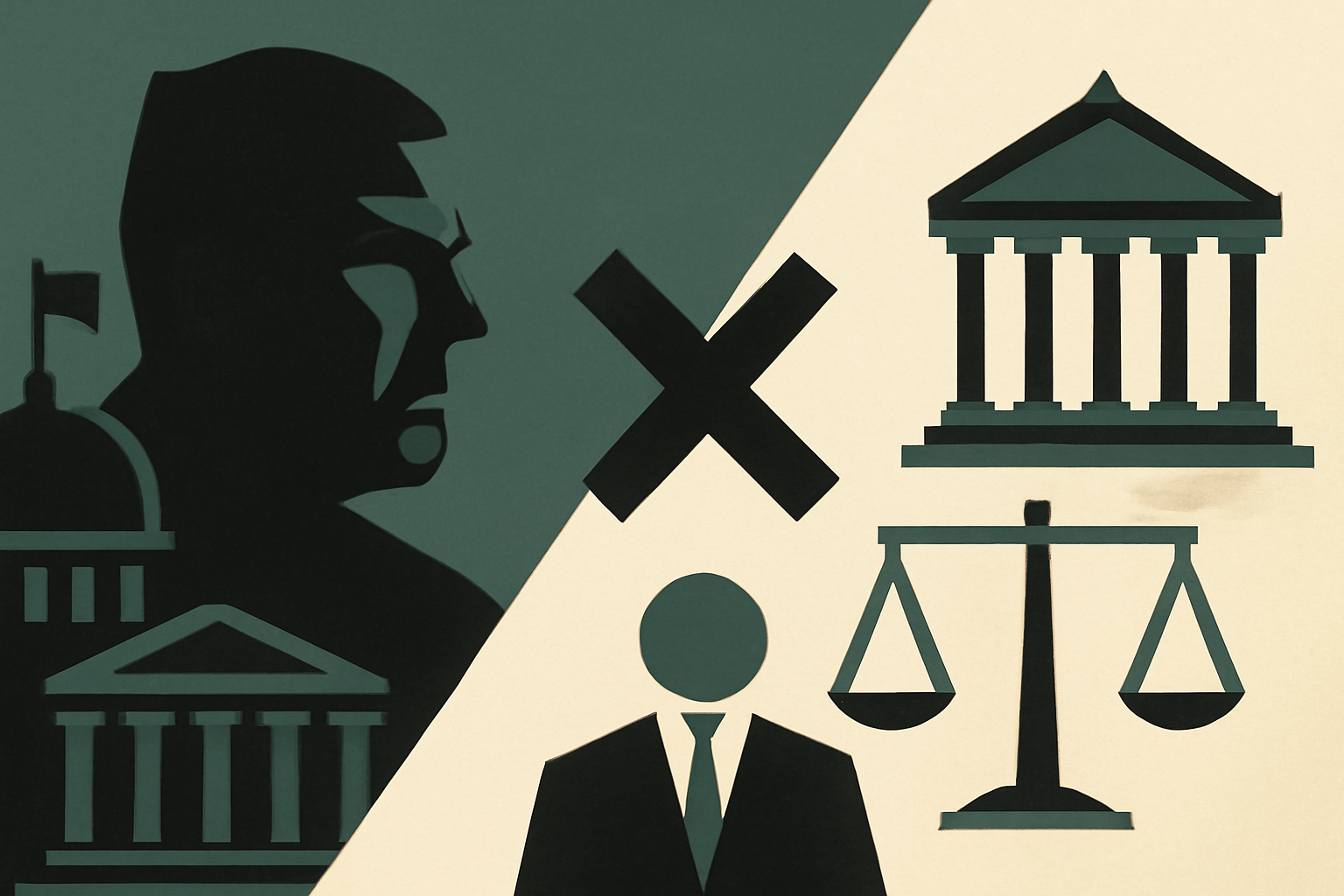 Conceptual illustration for Contrasting the Heritage Foundation's Project 2025 Policy Proposals with Established Democratic Governance Principles and Civil Service Protections