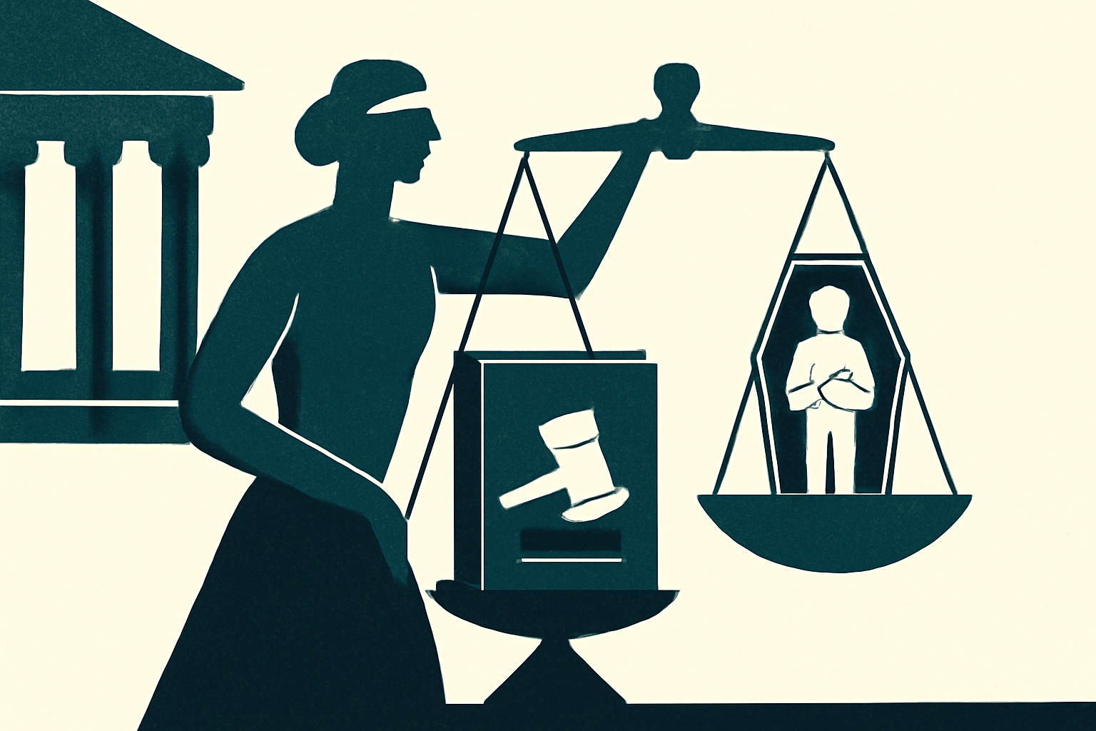 Conceptual illustration for Legal Limitations and Civil Liability Concerning Retention and Disposition of Human Remains Under Fourteenth Amendment Procedural Due Process and State Medical Examiner Statutes
